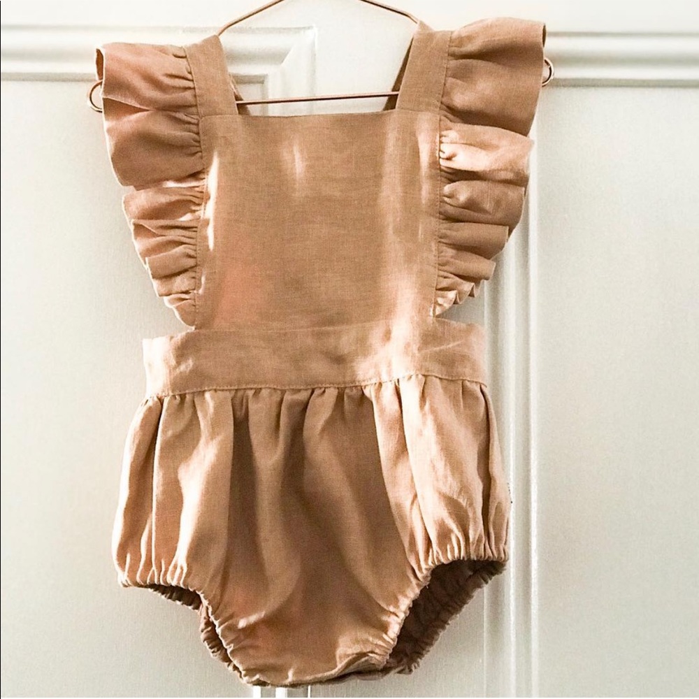 Fox & Horn Australian Brand Linen Ruffled Romper